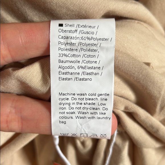 Cream Oversized Layered Long Sleeve Top - Picture 7 of 7